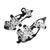 1 Pair 24 Teeth Climbing Crampons Stainless Steel Antiskid Outdoor Snow Ice Shoe CoversSilver M