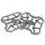 1 Pair Bicycle Clipless Pedal Converter Self Locking Disc Pedals Platform Adapter for SPD Bike SystemTitanium Color
