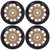 4Pcs 1/10 RC Beadlock Wheel Hubs 12 Holes Metal Wheel Hub Replacement for AXIAL/HSPYellow