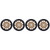 4Pcs 1/10 RC Beadlock Wheel Hubs 12 Holes Metal Wheel Hub Replacement for AXIAL/HSPYellow