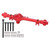 Metal Aluminum Alloy Rear Axle Housing Bridge Shell for Axial RBX10 Ryft 1/10 RC Cralwer CarRed