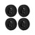 4Pcs Rubber 55mm Tires Brass Counterweight Combiner Aluminum Alloy Wheel Rim for Axial SCX24 1/24 RC Car Upgrade PartsBlack