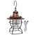 LED Camping Lamp Lantern Tent Lamp Searchlight Multifunctional Outdoor Portable Retro Style with Rechargeable Battery Brownish Black