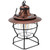 LED Camping Lamp Lantern Tent Lamp Searchlight Multifunctional Outdoor Portable Retro Style with Rechargeable Battery Brownish Black