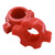 2PCS Dumbbell Nuts Red Spinlock Collar Screw Anti Slip Stable Secure Easy Operation Dumbbell Accessory for Weightlifting Fitness