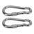 2pcs Stainless Steel Locking Clip Outdoor Camping Locking Buckle for Hiking Hammock Dog Leash Harness 0.39in