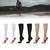 Compression Stockings Breathable Stretchy Sweat Absorbing Knee High Compression Socks for Sports 3 Pairs L/XL
