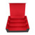 Card Deck Box 3 Rows Large Capacity Magnetic Closure PU Leather Card Deck Storage Case for Game Cards Tarot Cards Black Shell with Red Lining