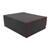 Card Deck Box 3 Rows Large Capacity Magnetic Closure PU Leather Card Deck Storage Case for Game Cards Tarot Cards Black Shell with Red Lining