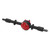 Metal Rear Bridge Axle Drive Shaft for WPL D12 RC Car Upgrade Parts Accessories(Black Red )