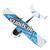 RC Airplane 2.4Ghz EPP Plastic Remote Control Aircraft Glider with LED Light for Beginner Adult Kids Blue Dual Battery