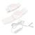 1Pair Waist Massage Belt Electric Massage Machine Adjustable Hook and Loop Ab Massager for Belly Shoulder Relax Pink