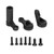 RC Car Steering Parts Upgrades Hops Up Set Aluminium Alloy Replacement for TRAXXAS 1/8 4WD SLEDG Black