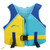 Neoprene Blue Yellow Summer Children Life Jacket Fin Buoyancy Floating Safety Vest for Drifting SwimmingM