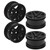 50mm 4PCS RC Crawler Metal Wheel Hub Fit for MN86K 1/12 RC Car Upgrade Parts AccessoriesBlack