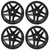 50mm 4PCS RC Crawler Metal Wheel Hub Fit for MN86K 1/12 RC Car Upgrade Parts AccessoriesBlack