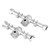 CNC Aluminum Alloy Front Rear Axle Housing for Axial SCX24 1/24 RC Simulation Model CarSilver