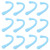 6Pair Ear Strap Pad Mouth Muffle Ear Protector Silicone Earloop Ear Savers for Daily UseBlue