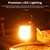 Solar Camping Light Portable LED Tent Lamp Rechargeable Campsite Lantern Stepless Dimming for Outdoor Camping Hiking Fishing Courtyard