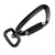 Carabiner Clip Auto Locking Square Bottom 360 Rotational Hook Accessory for Dog Leash Hammocks BackpacksBlack