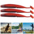AR36 3PCS T Tail Soft Worm Artificial Bait 140mm 17g Lures Fishing Tackle AccessoriesDark Red