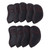 9Pcs/Set Golf Iron Head Covers Waterproof Sunscreen Golf Iron Covers Big Figures Protective SleevesBlack
