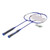 SG8010 2 Player Badminton Racquets Set Lightweight Fiber Double Rackets for Adults and KidsBlue