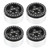 4pcs RC Car Wheel Professional Aluminium Alloy Replacement RC Wheel Rims for 1/10 RC Cars Black