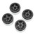 4pcs RC Car Wheel Professional Aluminium Alloy Replacement RC Wheel Rims for 1/10 RC Cars Black