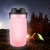 Portable Outdoor Water Bottle USB Solar Charging Camping Light Hiking Luminous Cup(Pink)