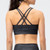 Women Yoga Bra Sports Workout Jogging Crop Tops Padded Wirefree Casual Vest Black