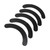 5PCS Drum Dampener Drum Gel Pads Long Strip Soft Silicone Mute Silence Dot Pattern Drum Accessory for Drum Cymbal Black