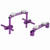 Aluminum Magnetic Stealth Invisible Body Shell Mount Kit for HSP 1/10 RC Racing Car (Purple)