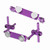 Aluminum Magnetic Stealth Invisible Body Shell Mount Kit for HSP 1/10 RC Racing Car (Purple)