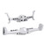 RC Metal Front Rear Axle Housing Shell for 1/10 RC Crawler Car for Axial Capra 1.9 UTBSilver
