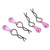 4pcs RC Body Clips R Pins Stainless Steel R Clips with Aluminium Alloy Pull Tabs for 1/8 1/10 RC Car Purple