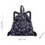 Drawstring Backpack String Bag Sackpack Water Resistant Foldable Portable Sports Gym Sack for Outdoor Shopping Beach Swiming Travel Flower Pattern