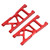 RC Rear Lower Suspension Arms Kit Aluminum Alloy 1/10 RC Rear Swing Arm for ARRMA Typhon for BigrockRed