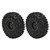 2PCS RC Car Aluminum Alloy 60mm Rubber Tires Wheel Rims for Capra 1.9UTB AXI03004 RBX10 Ryft 90048 RR10Black