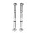 Aluminium Alloy Steering Linkage Rods for Axial  Rock Racer 90026 RC Car (Silver)
