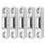5pcs/set Stainless Steel Column Type 360° Rotary Bearing Swivels Fishing Swivels Hook Connector6#
