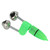 10pcs LED Night Fishing Rod Bite Bait Alarm Light with Twin Bells Fish Bait Alert Grass Green