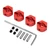 4Pcs 12mm Hex Wheel Hubs Nuts Aluminum Alloy High Accuracy RC Wheel Hex Hubs Drive Adapter for 1/10 RC Car Red