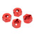 4Pcs 12mm Hex Wheel Hubs Nuts Aluminum Alloy High Accuracy RC Wheel Hex Hubs Drive Adapter for 1/10 RC Car Red
