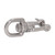 Double Jaw Shackle Professional Heavy Duty 304 Stainless Steel Rolling Shackle Device for Swing Climbing Rope 4mm/0.16in