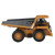 RC Dump Truck 1/24 4 Wheel Drive 6 Channels 2.4Ghz Plastic Metal Yellow Grey Construction Vehicle Toy for Above 8 Years Old Dual Batteries