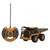 RC Dump Truck 1/24 4 Wheel Drive 6 Channels 2.4Ghz Plastic Metal Yellow Grey Construction Vehicle Toy for Above 8 Years Old Dual Batteries