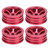 4pcs RC Car Wheel Hub Kit Aluminium Alloy for WLtoys K989 Remote Control Cars 1/28Red