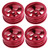 4pcs RC Car Wheel Hub Kit Aluminium Alloy for WLtoys K989 Remote Control Cars 1/28Red