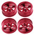 4pcs RC Car Wheel Hub Kit Aluminium Alloy for WLtoys K989 Remote Control Cars 1/28Red